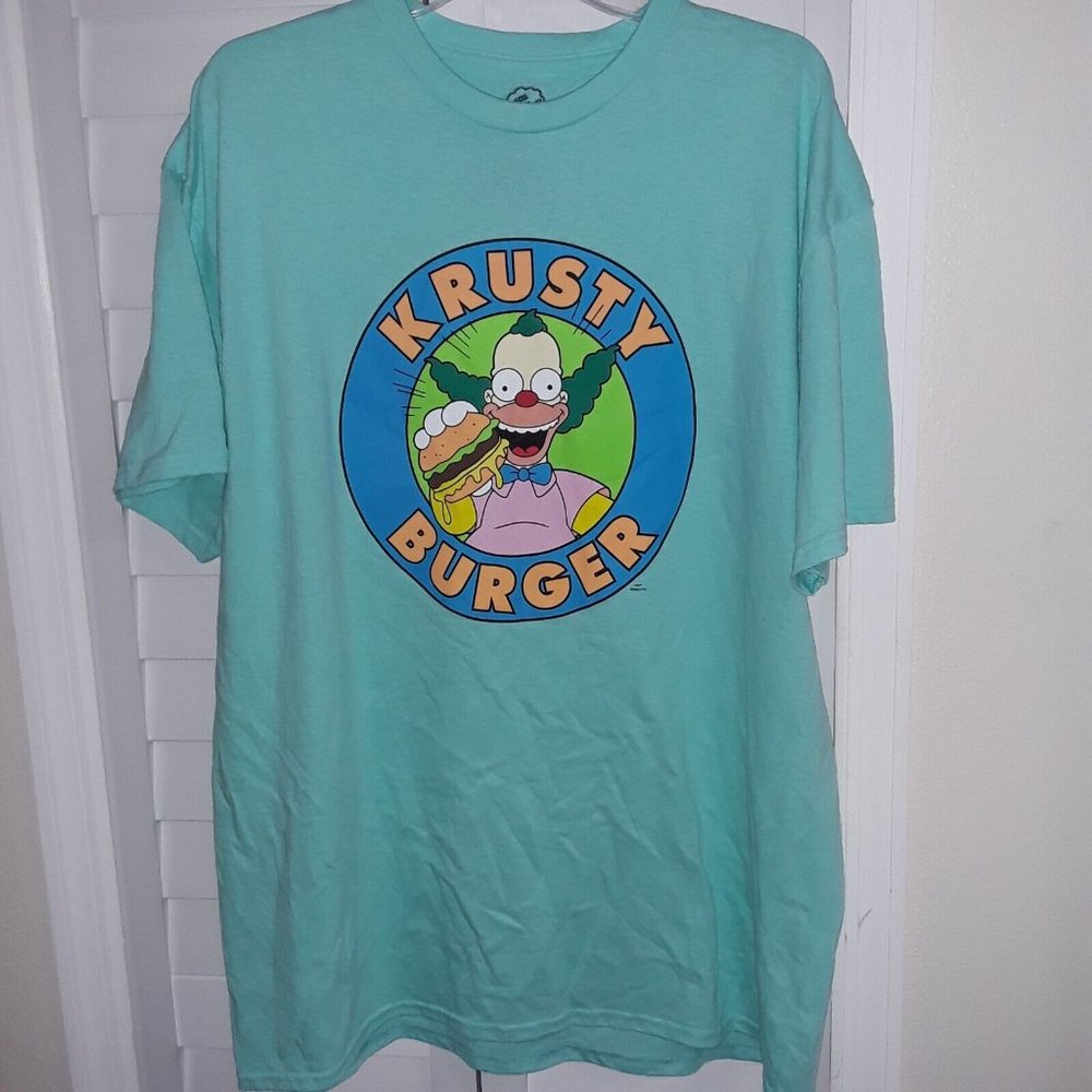 The Simpsons Krusty The Clown, Krusty Burger T-Shirt, Size Large (L), NWOT